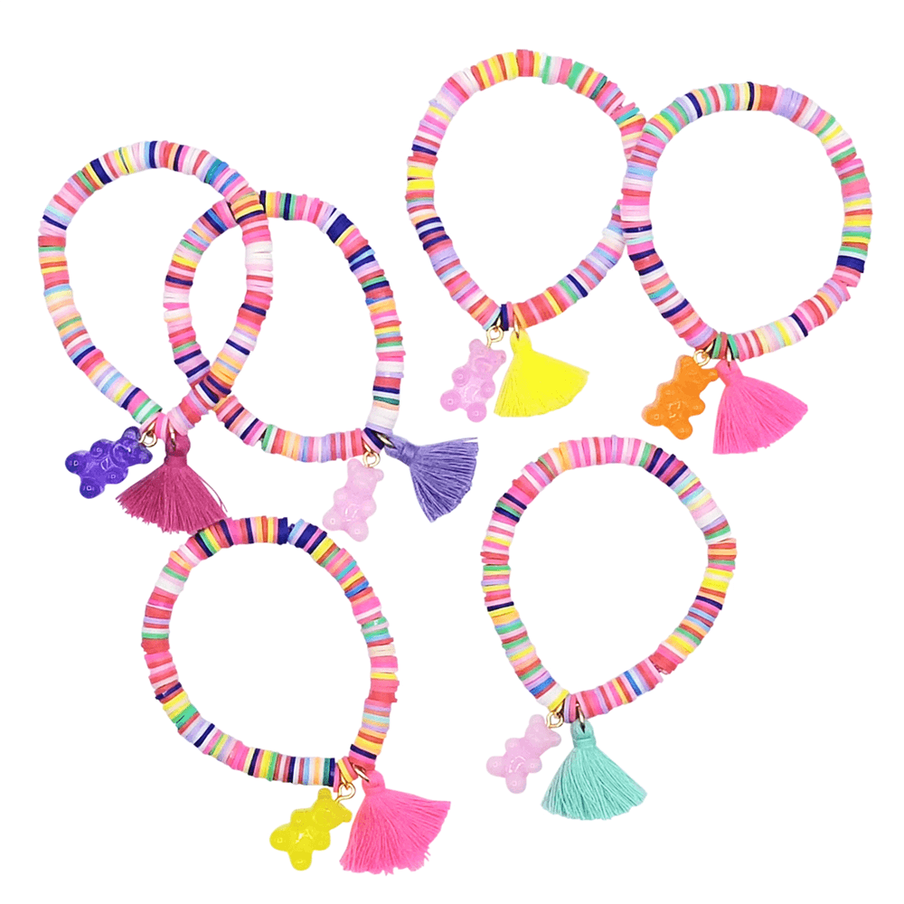Neon Gummy Bear Tassel Bracelets - 6 Style Options, Shop Sweet Lulu