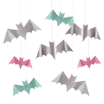 Pastel Halloween Glitter Hanging Bats, Shop Sweet Lulu