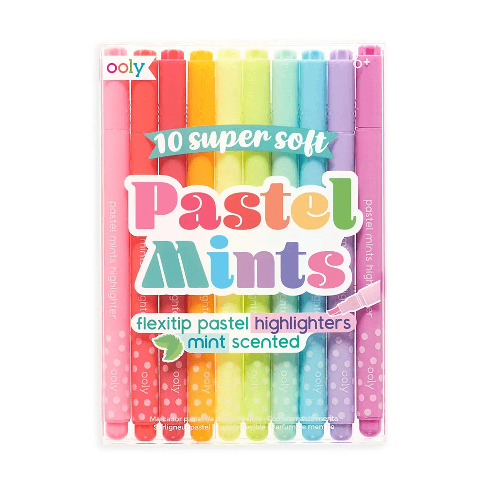 Pastel Mints Scented Flextip Highlighters - Set of 10, Shop Sweet Lulu