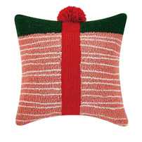 Pink & Green Striped Gift Pom Pom Hook Pillow, Shop Sweet Lulu