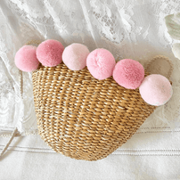 Pom Pom Crossbody Bag - Dusty Pink, Shop Sweet Lulu