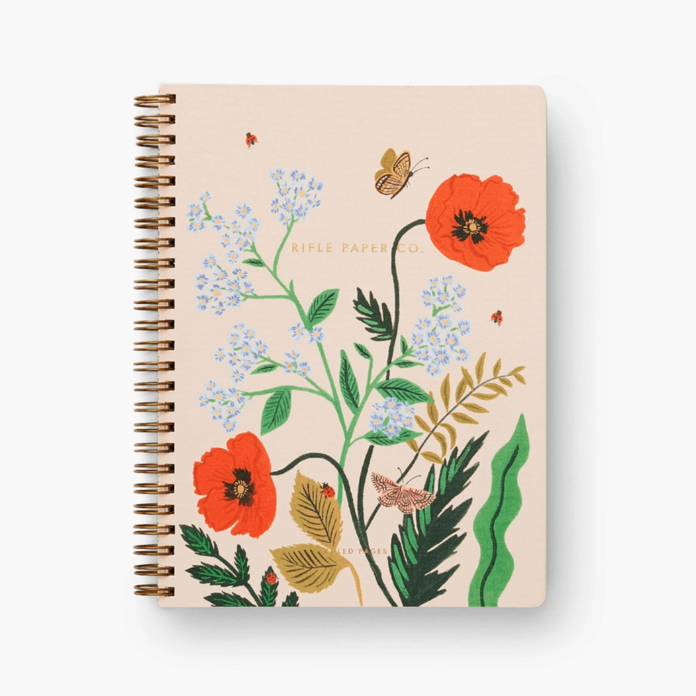 Poppy Spiral Notebook, Shop Sweet Lulu