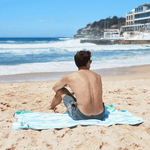 Quick Dry Beach Towel - Blue/Mint, Shop Sweet Lulu