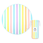 Quick Dry Round Beach Towel - Pastel Rainbow, Shop Sweet Lulu