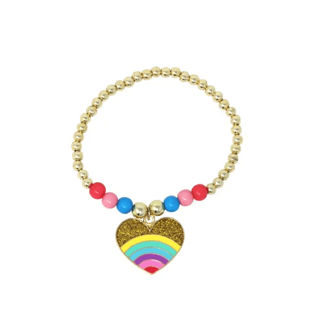 Rainbow Heart Beaded Bracelet, Shop Sweet Lulu