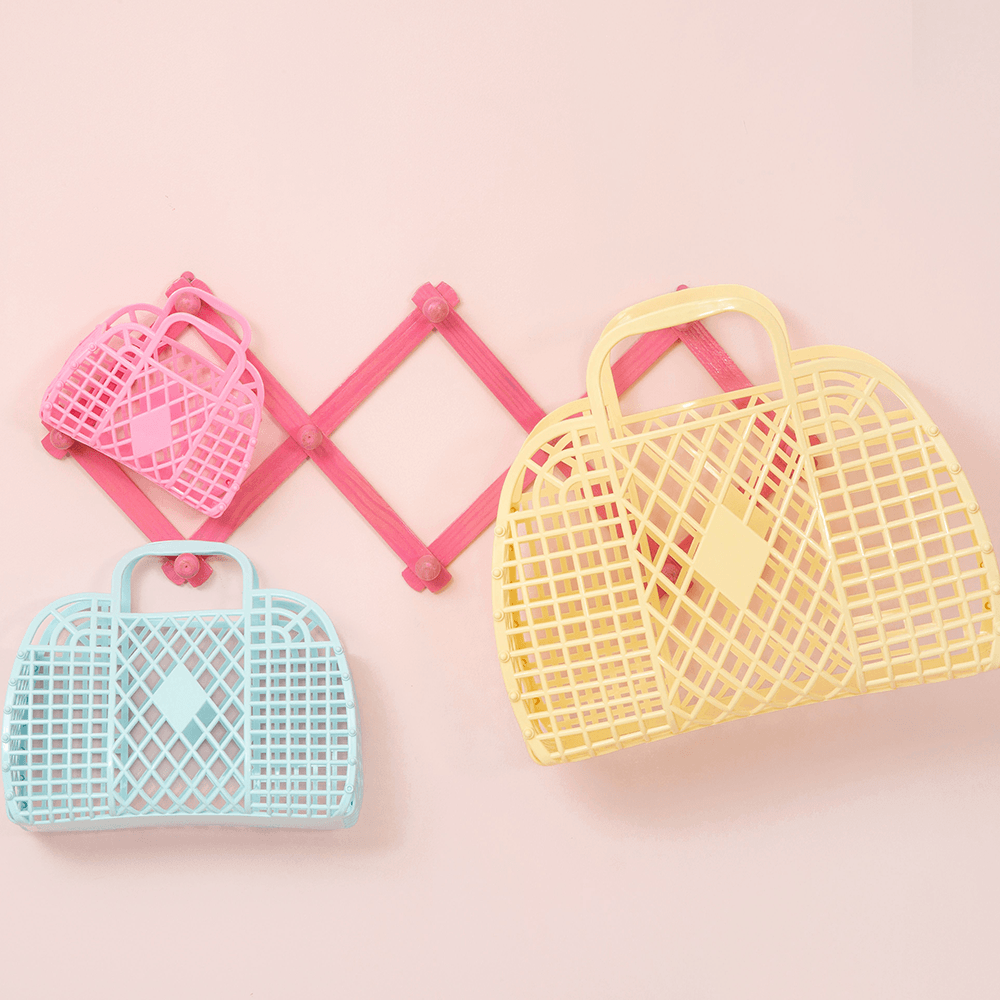 Mini Retro Basket Jelly Bag - Peach, Shop Sweet Lulu