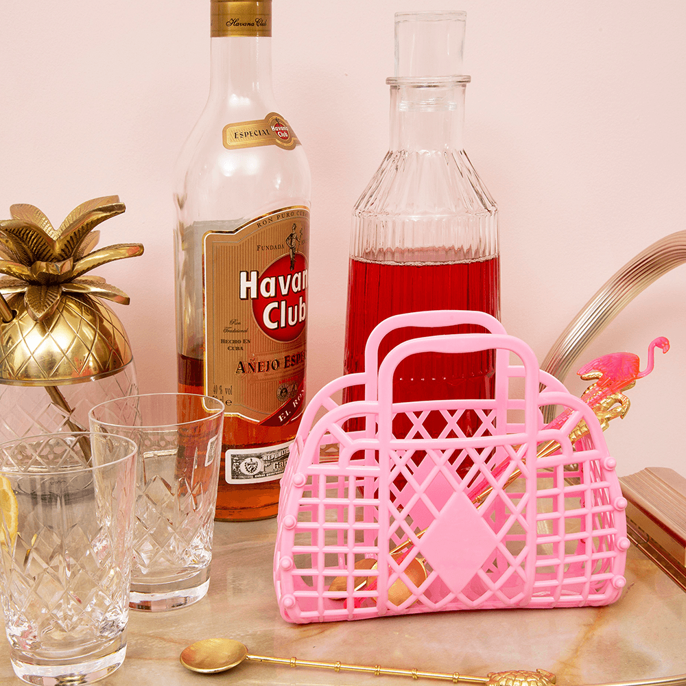 Mini Retro Basket Jelly Bag - Peach, Shop Sweet Lulu