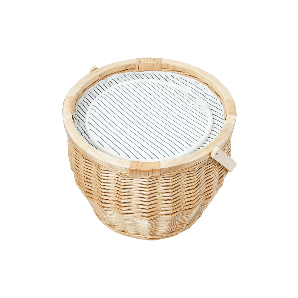 Round Picnic Cooler Basket – Nouveau Blue,Shop Sweet Lulu