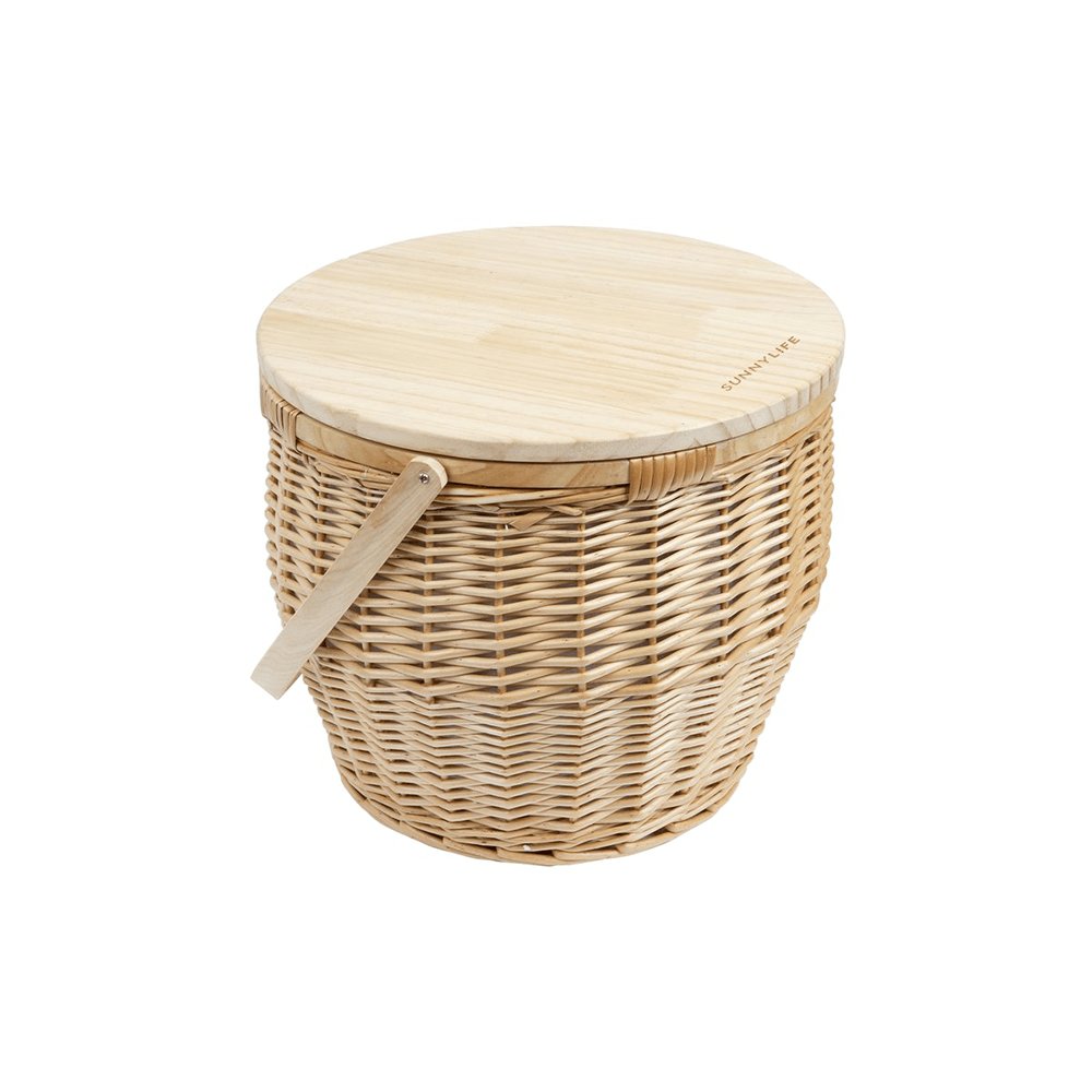 Round Picnic Cooler Basket – Nouveau Blue,Shop Sweet Lulu