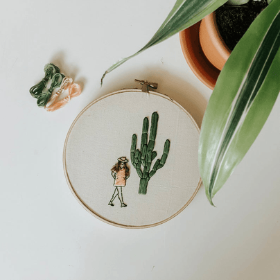 Saguaro Belle Embroidery Kit, Shop Sweet Lulu