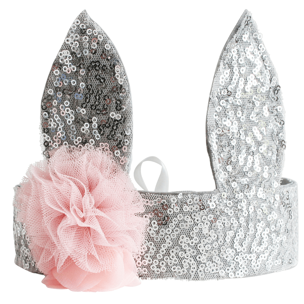 Sequin Bunny Crown - Silver, Shop Sweet Lulu, Shop Sweet Lulu