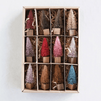 Sisal Bottle Brush Trees, Multi Color - Boxed Set of 12, Shop Sweet Lulu