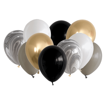 Skeleton Balloon Bundle - Black & Gold, Shop Sweet Lulu