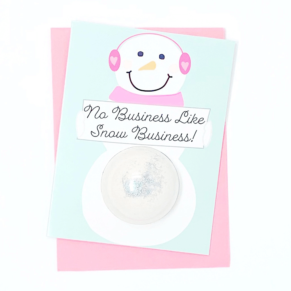 Snowman Bath Bomb Card, Shop Sweet Lulu