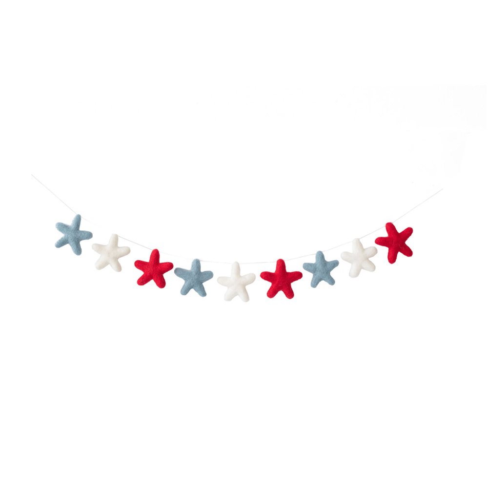 Star Spangled Wool Felt Garland, Shop Sweet Lulu