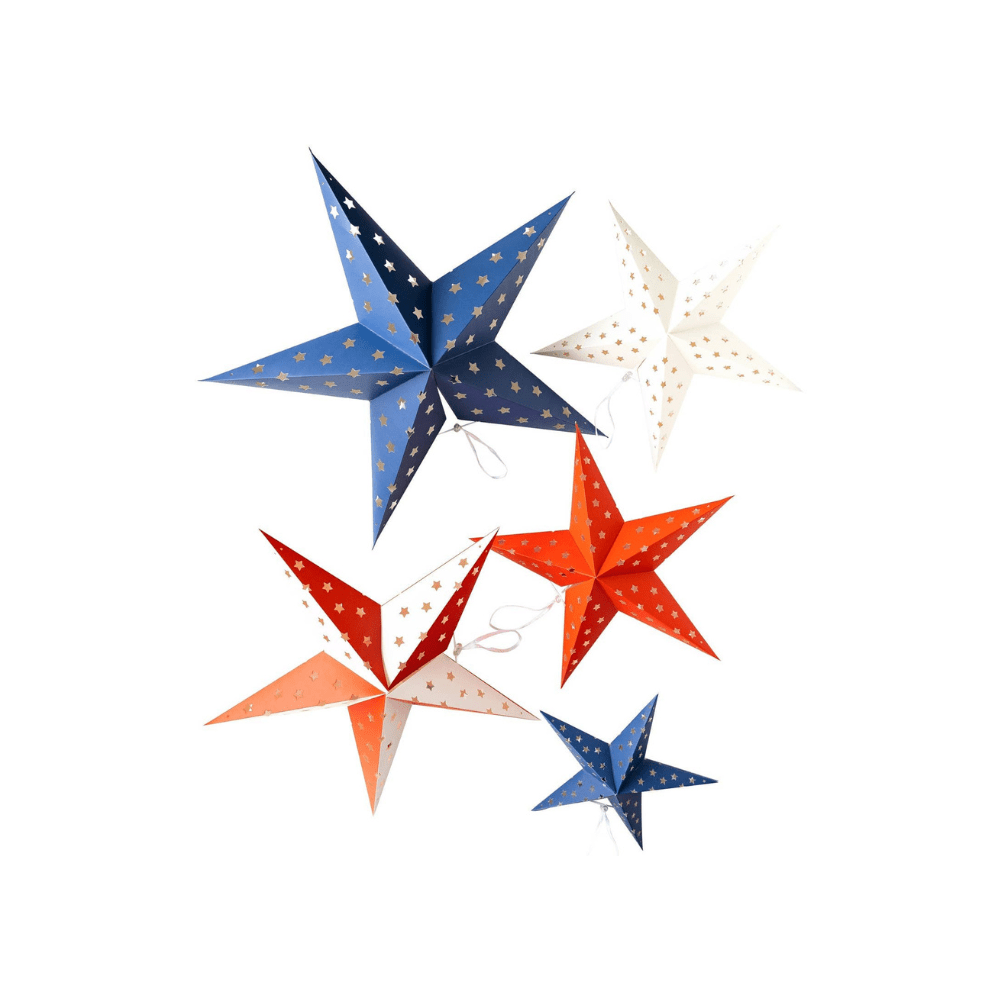 Stars and Stripes Decorative Hanging Stars, Shop Sweet Lulu