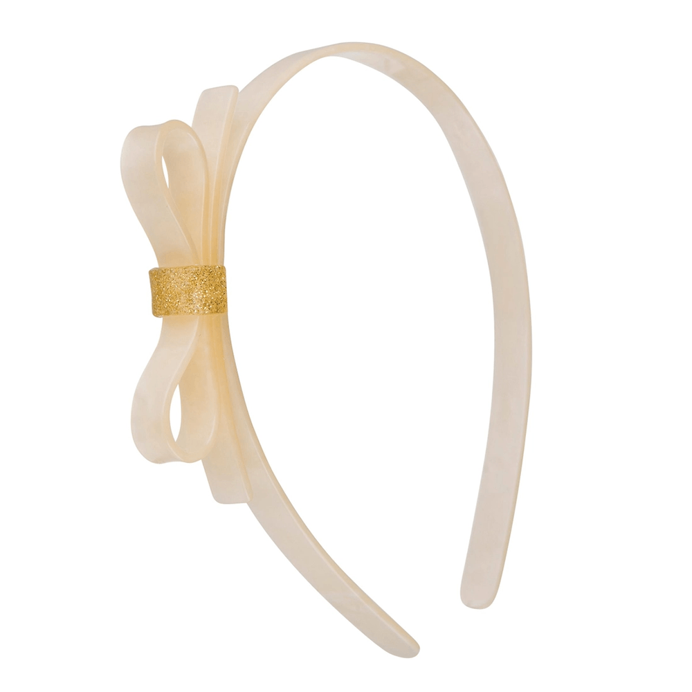 Thin Bow Headband.- Pearl White, Shop Sweet Lulu