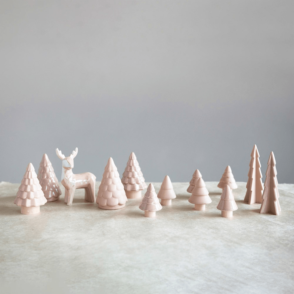 Thin Pink Stoneware Tree - 4