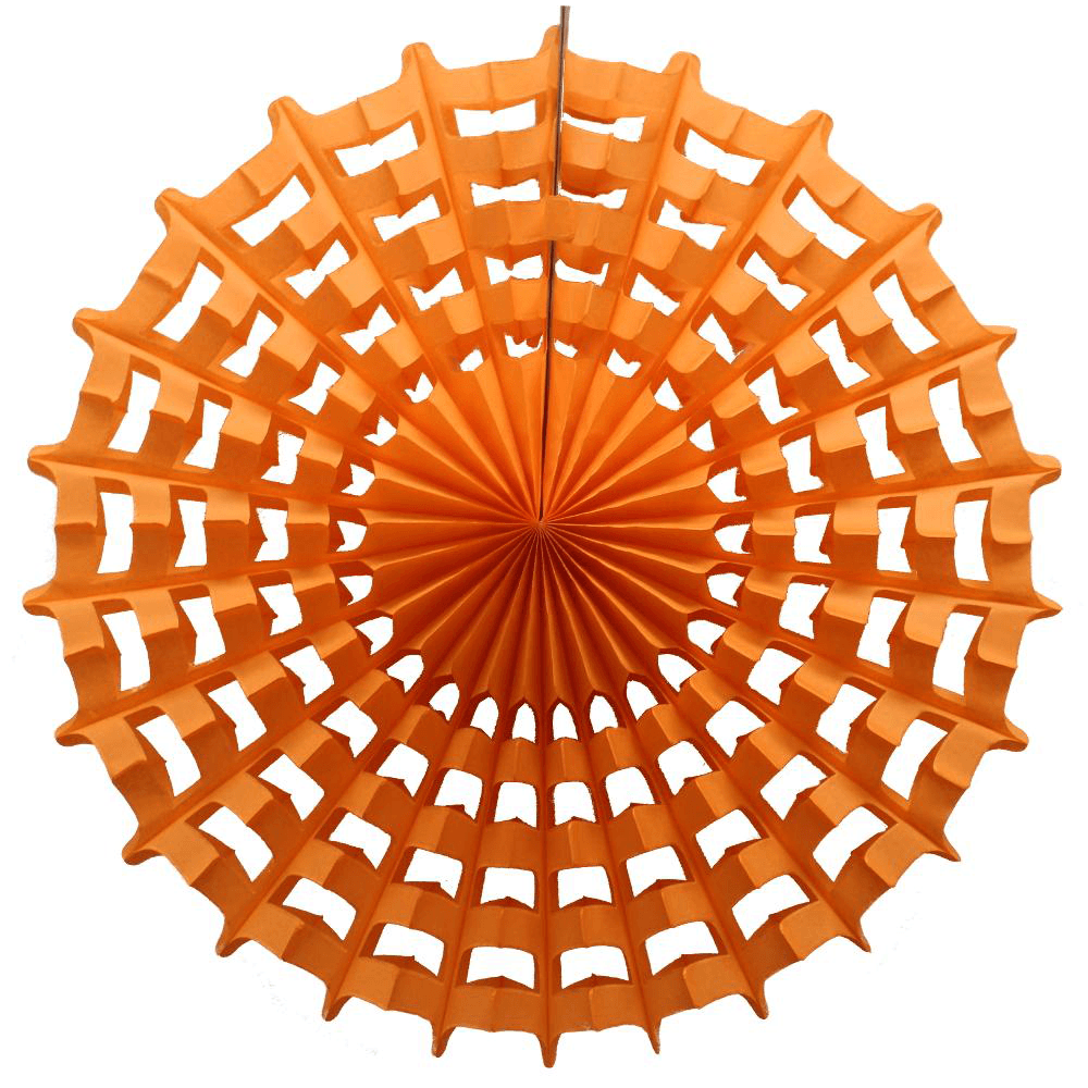Tissue Paper Halloween Web Fan, 27" - Orange, Shop Sweet Lulu