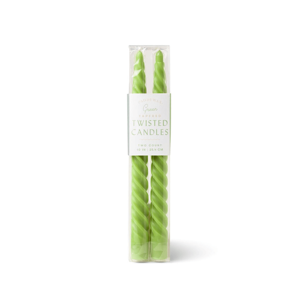 Twisted Taper Candles - Green, Shop Sweet Lulu