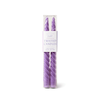 Twisted Taper Candles - Violet, Shop Sweet Lulu