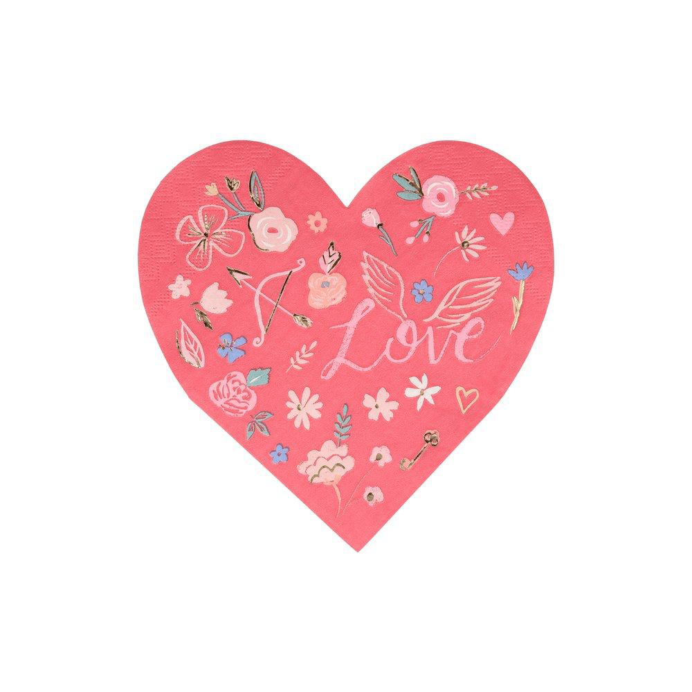 Valentine Heart Die Cut Napkins, Shop Sweet Lulu