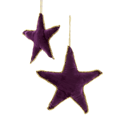 Velvet Purple Star Ornament Set, Shop Sweet Lulu
