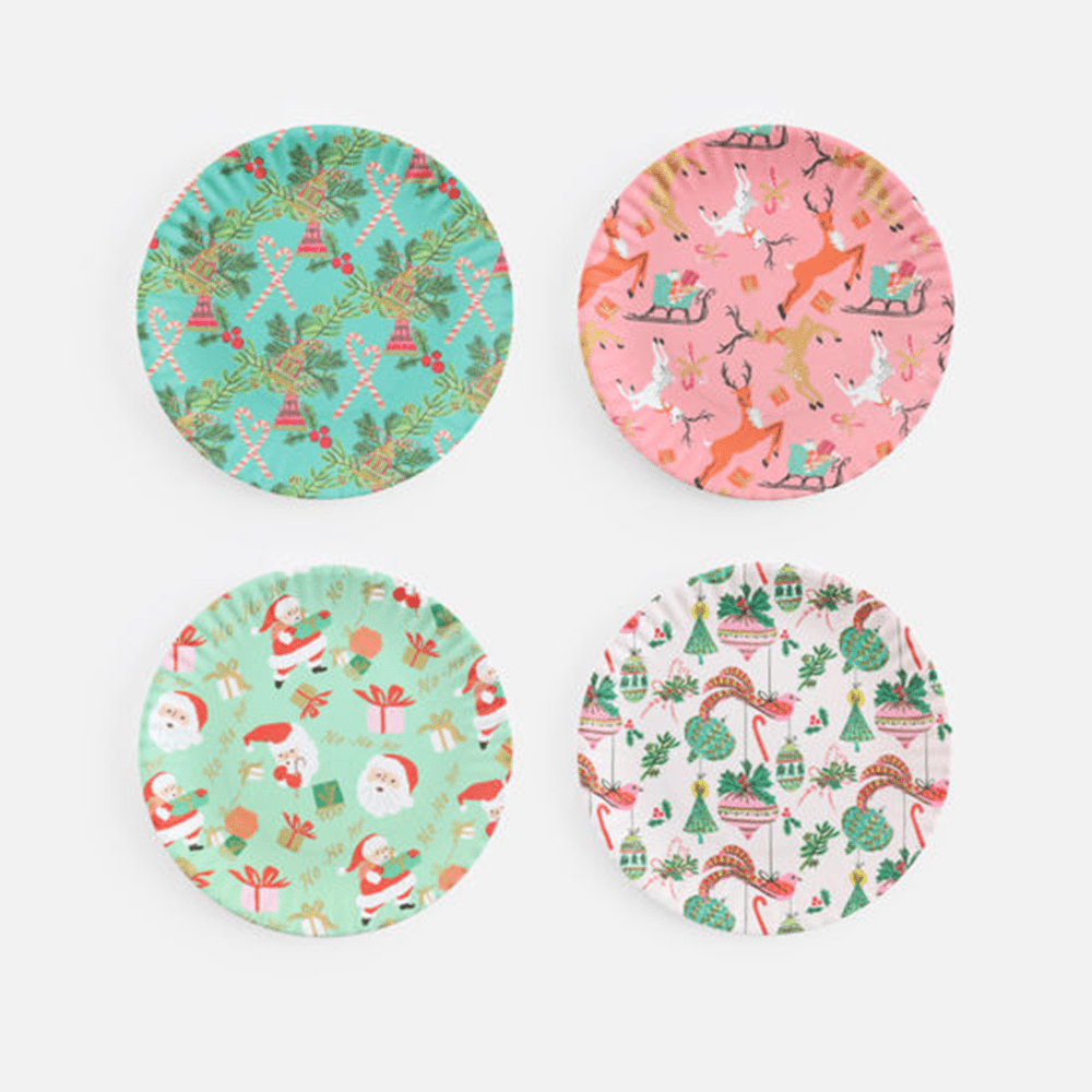 Vintage Christmas Melamine Plate Set, Shop Sweet Lulu