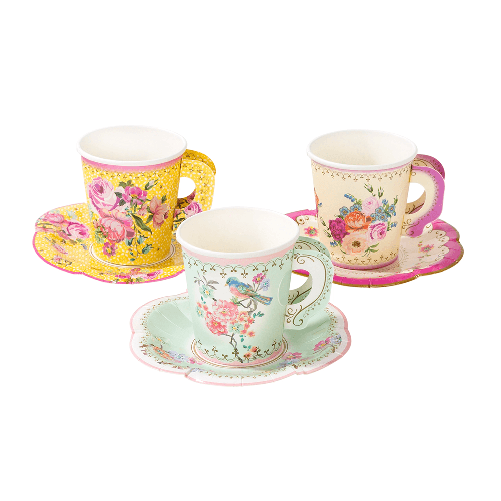 Vintage Paper Teacup & Saucer Set, Shop Sweet Lulu