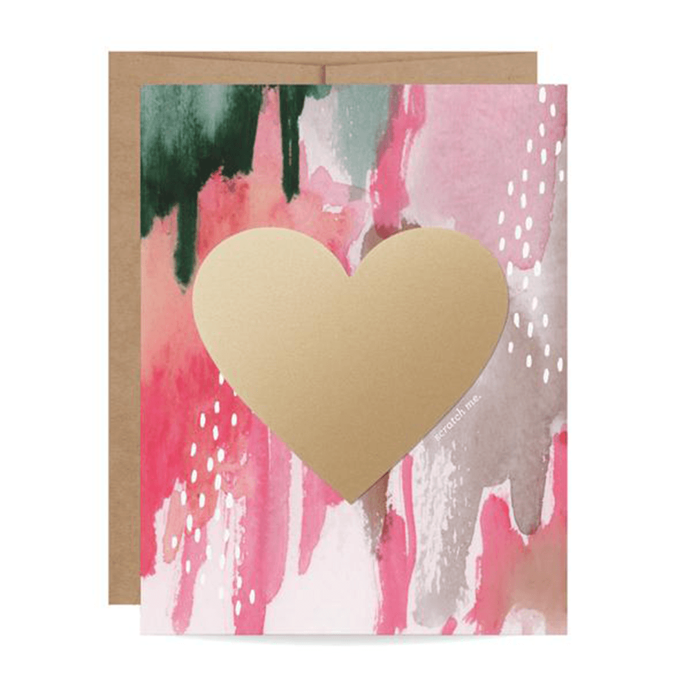 Watercolor Heart Scratch-off Card, Shop Sweet Lulu