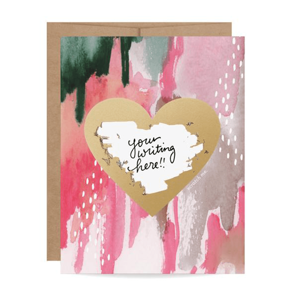Watercolor Heart Scratch-off Card, Shop Sweet Lulu