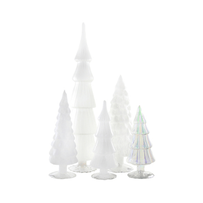 White Hue Glass Trees - Set of Five, Shop Sweet Lulu