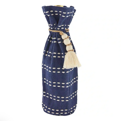 Wine Bag - Blue Stripe