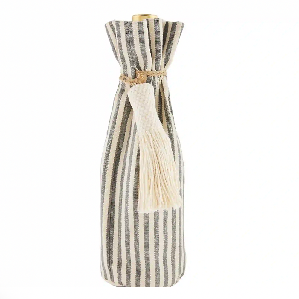 Wine Bag - Gray Stripe, Shop Sweet Lulu