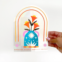 "Breathe Deeply" Sun Catcher Sticker - Shop Sweet Lulu