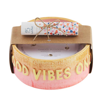"Good Vibes Only" Candle & Match Set, Shop Sweet Lulu