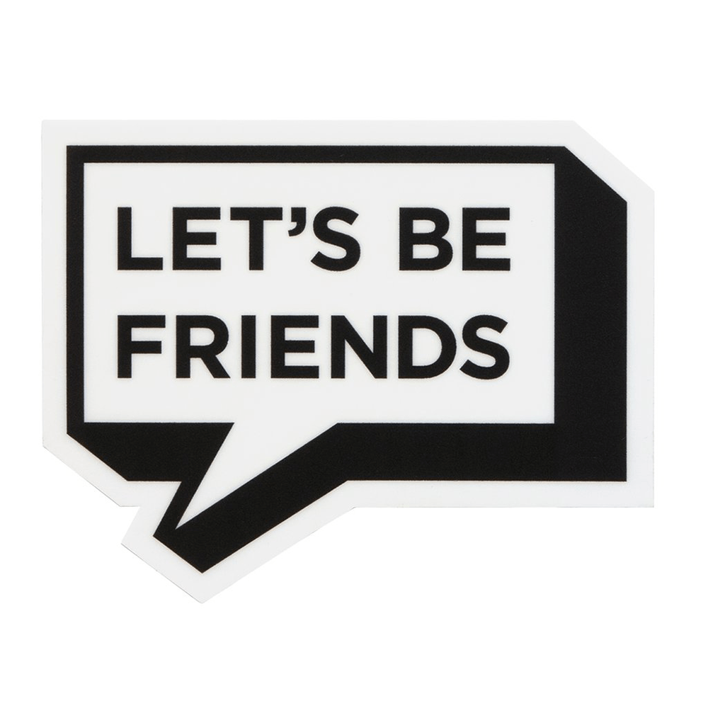"Let's Be Friends" Sticker, Shop Sweet Lulu