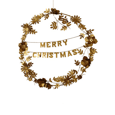 "Merry Christmas" Wreath - Gold, Shop Sweet Lulu