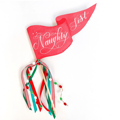 "Naughty List" Party Pennant