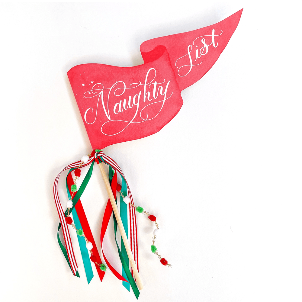 "Naughty List" Party Pennant, Shop Sweet Lulu