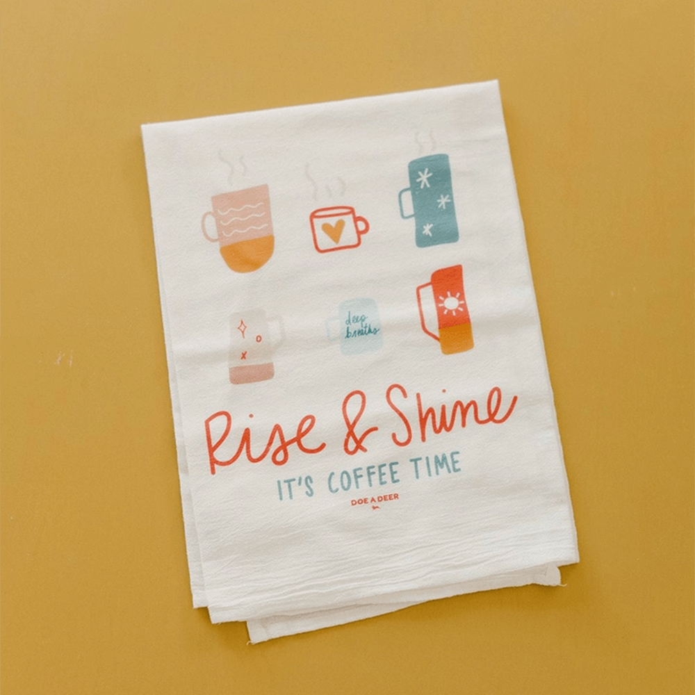 "Rise & Shine" Flour Sack Towel, Shop Sweet Lulu