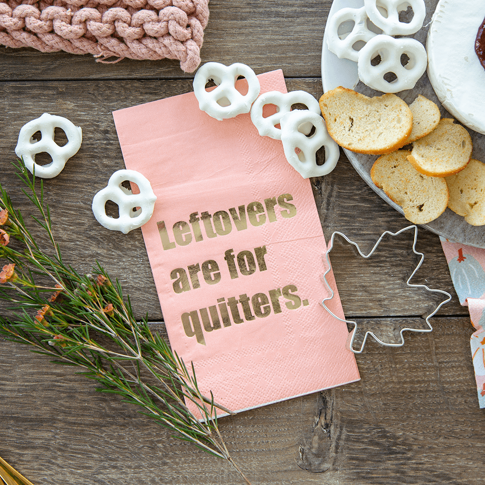 "Leftovers are for Quitters" Guest Napkins, Shop Sweet Lulu