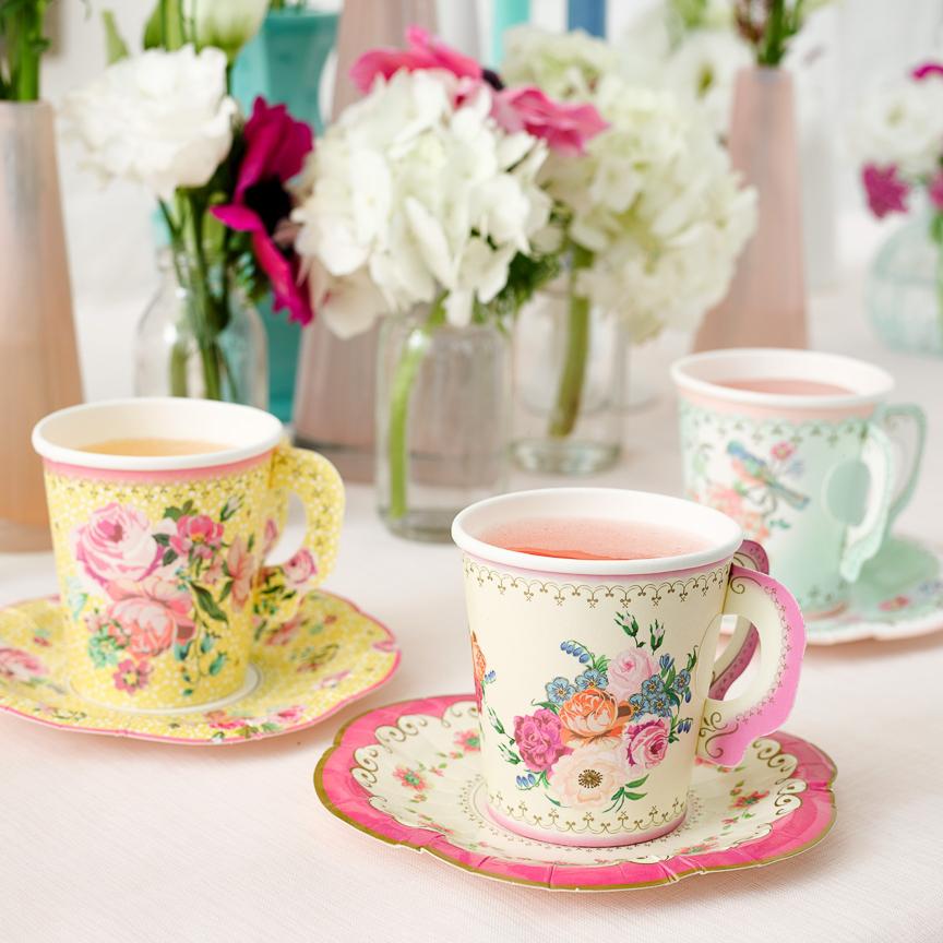 Vintage Paper Teacup & Saucer Set, Shop Sweet Lulu