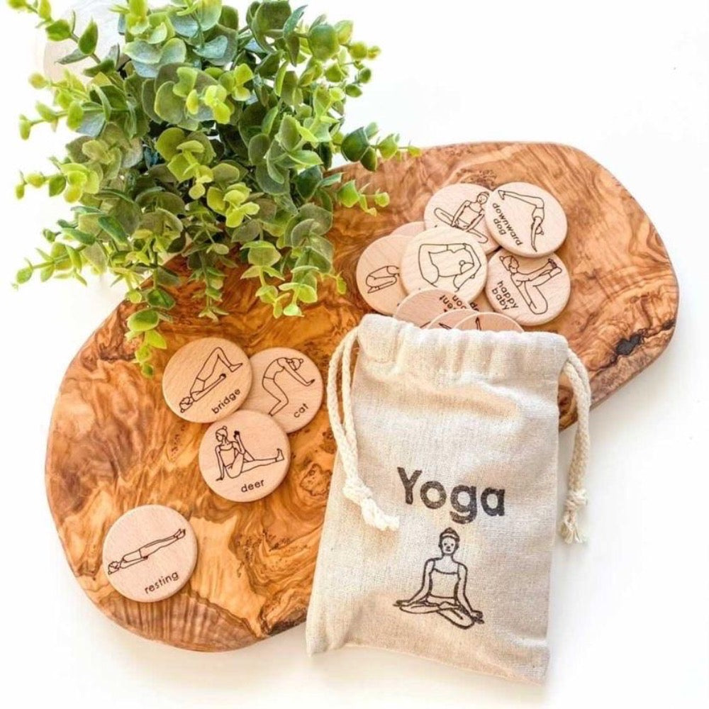 Wooden Yoga Pose Coins, Shop Sweet Lulu