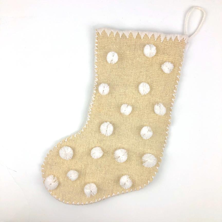 Highlands Pom Pom Christmas Stocking