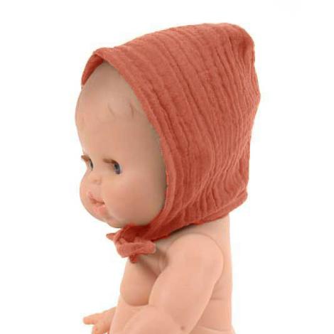 Minikane Double Gauze Doll Bonnet, Terra Cotta - Shop Sweet Lulu