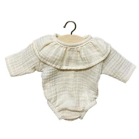 Minikane 'Colette' Double Gauze Bodysuit, Ecru