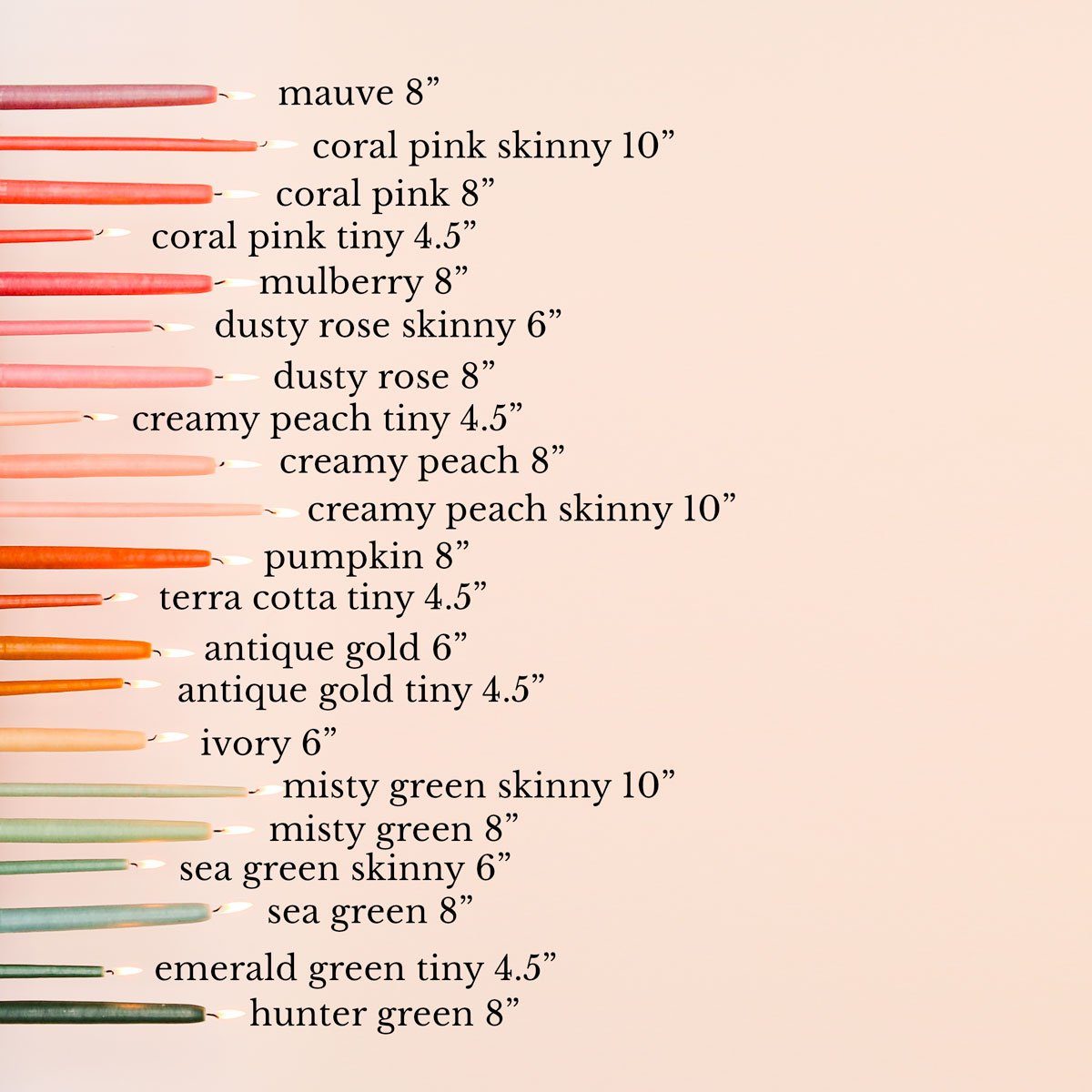 6" Taper Candles, Antique Gold, One Pair