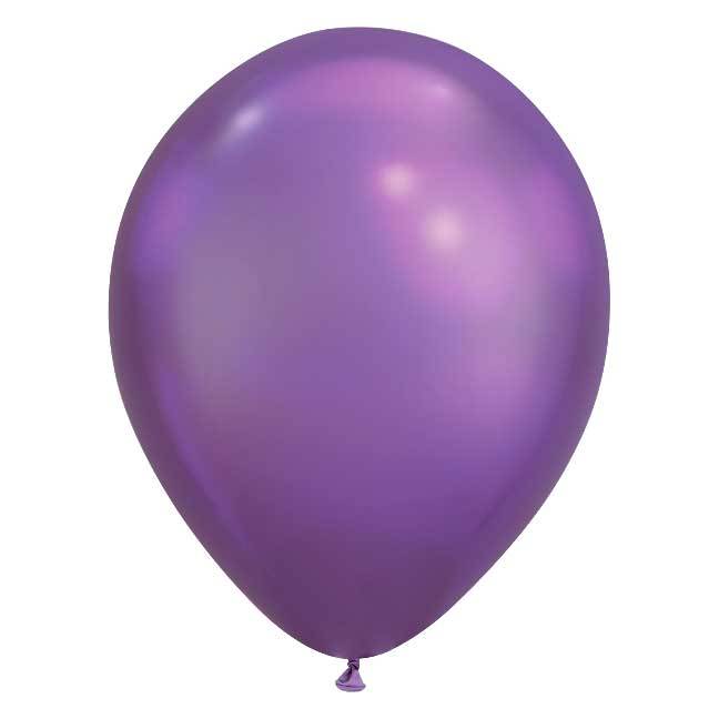 11" Latex Balloon, Chrome Purple