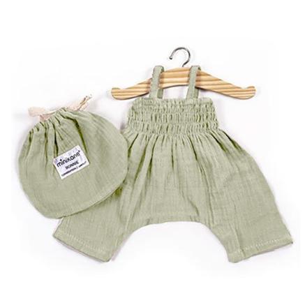 Minikane 'Bonnie' Cotton Double Gauze Doll Jumpsuit, Pistachio